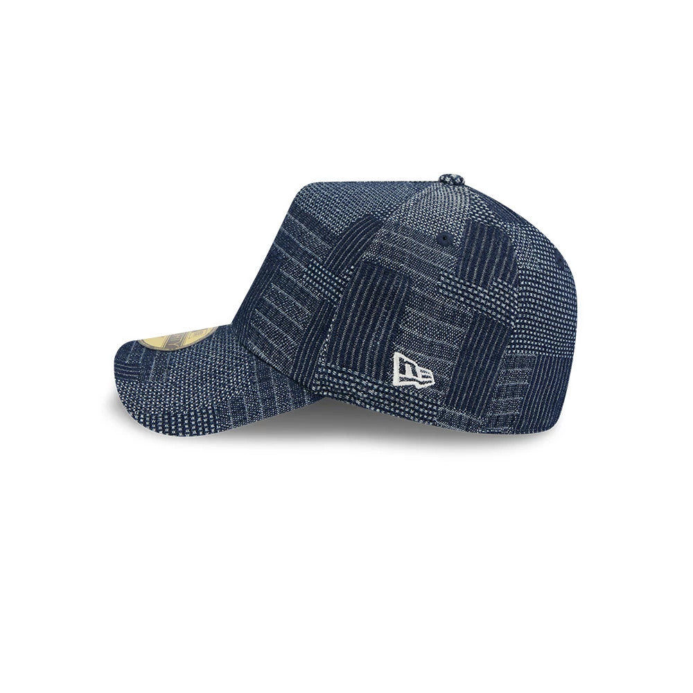 Pictured is this New Era Patchwork Denim 59FORTY A-Frame Fitted cap in navy. 6
