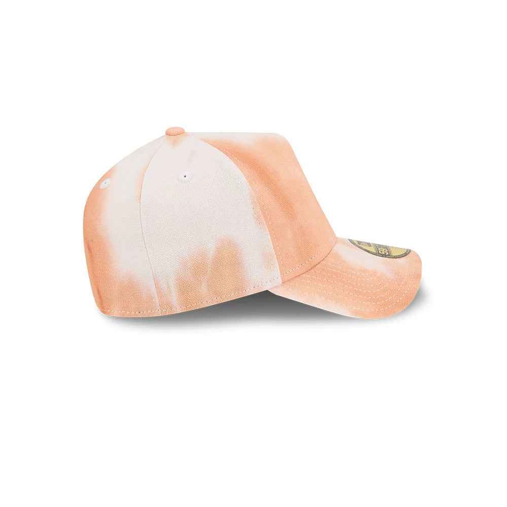 Pictured is this New Era Tie Dye 59FORTY A-Frame Fitted cap in open orange. 7