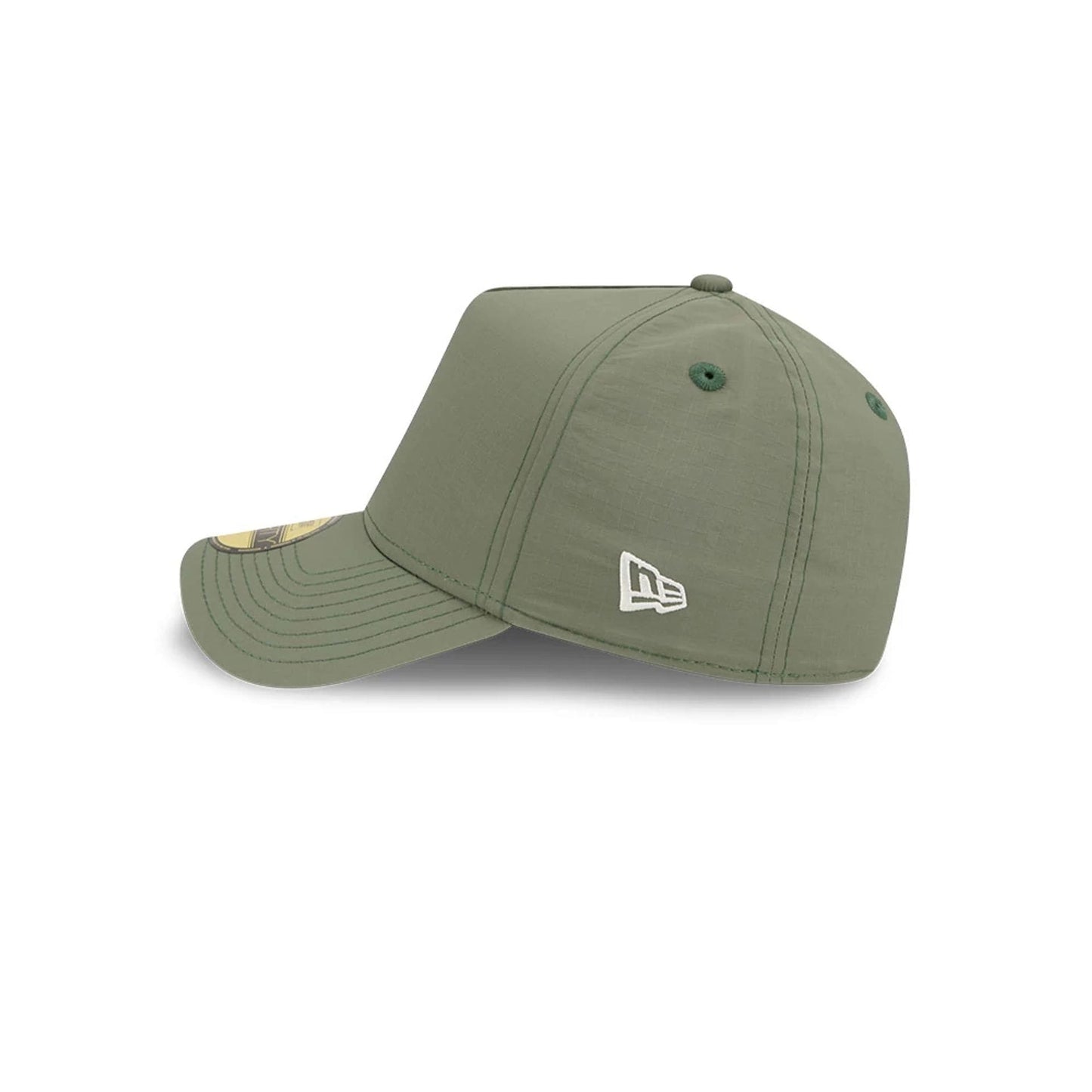 Pictured is this New Era 59FORTY A-Frame Fitted cap in open green. 5
