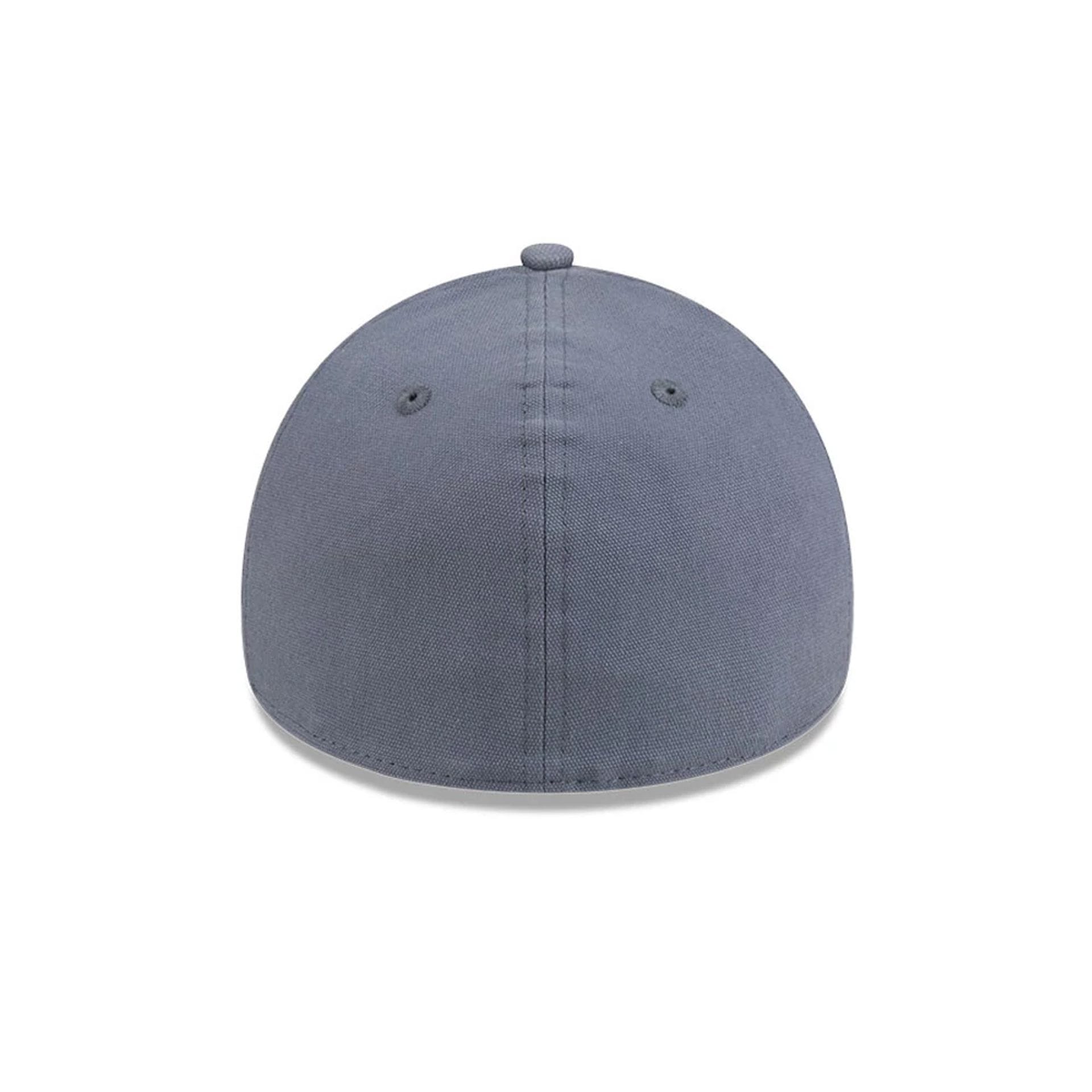 Pictured is this New Era Denim 59FORTY A-Frame Fitted cap in dark blue. 7