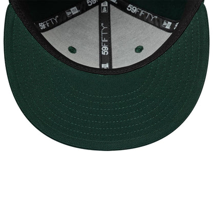 Pictured is this MLB League Essential New York Yankees 59FIFTY Fitted cap in dark green. 5