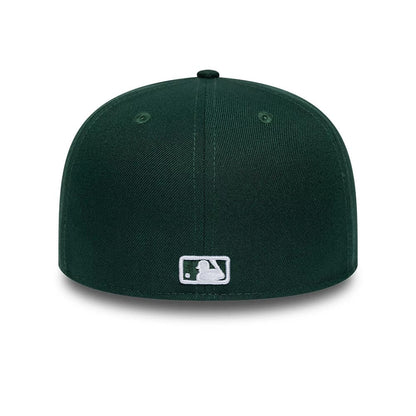 Pictured is this MLB League Essential Athletics 59FIFTY Fitted cap in dark green. 4