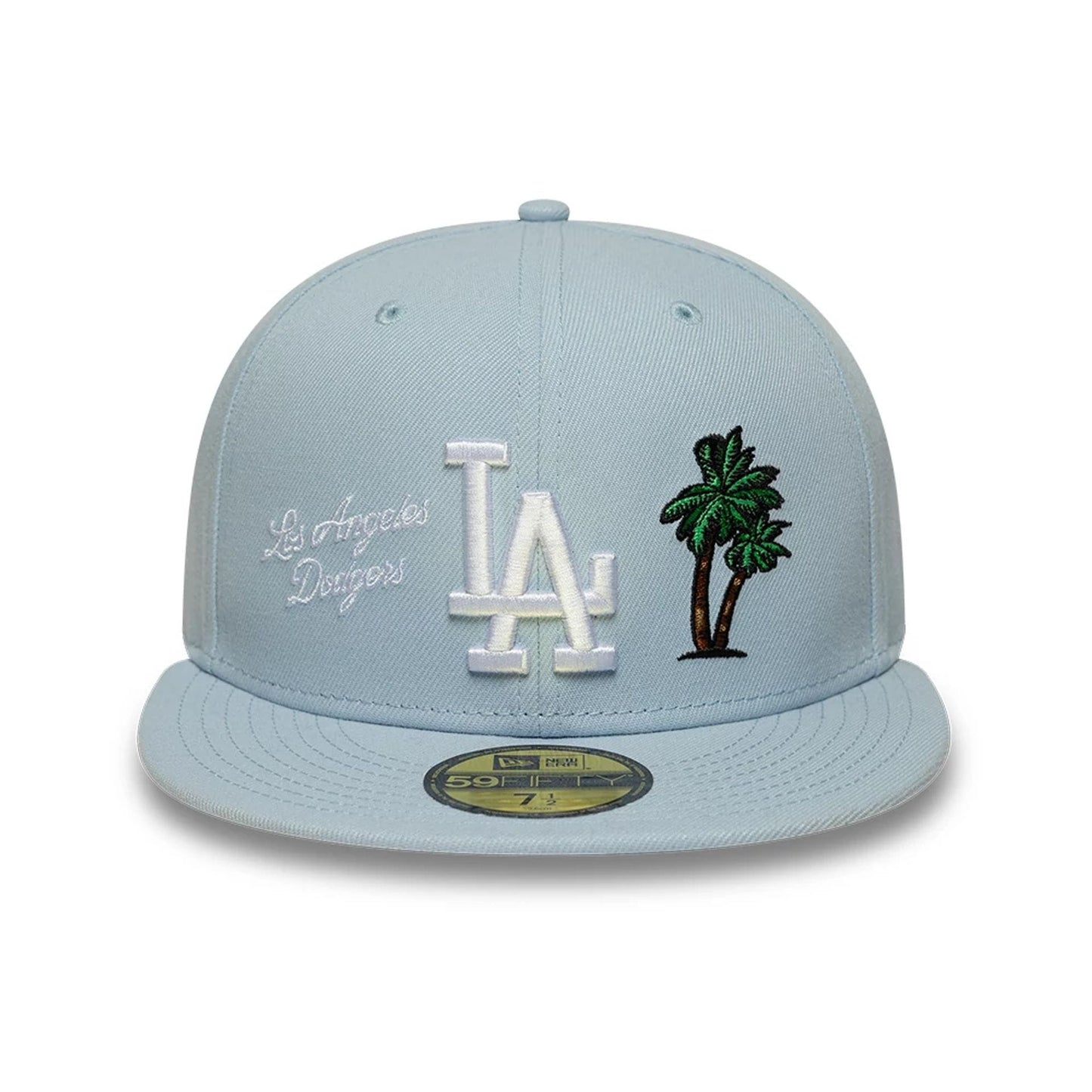 Pictured is this MLB City Icon LA Dodgers 59FIFTY Fitted cap in pastel blue. 2
