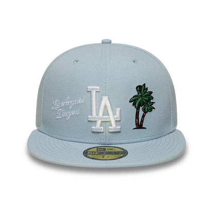 Pictured is this MLB City Icon LA Dodgers 59FIFTY Fitted cap in pastel blue. 2