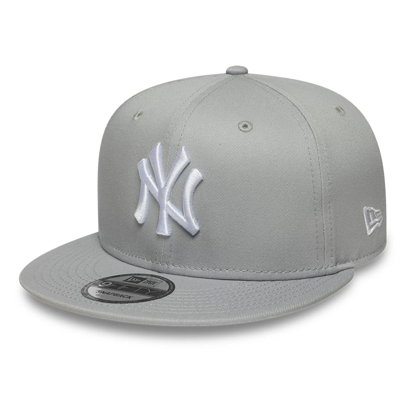 Pictured is this MLB League Essential New York Yankees 9FIFTY Snapback Adjustable cap in grey. 1