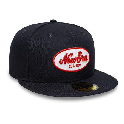 Pictured is this New Era Oval Patch 59FIFTY Fitted cap in navy. 3