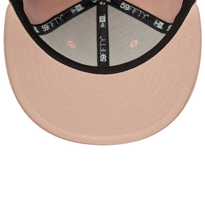 Pictured is this MLB League Essential New York Yankees 59FIFTY Fitted cap in pastel pink. 5