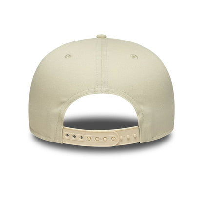 Pictured is this MLB World Series Patch LA Dodgers 9FIFTY Snapback Adjustable cap in light beige. 4