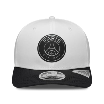 Pictured is this Paris Saint Germain Metallic 9SEVENTY Stretch Snap Adjustable cap in white. 2