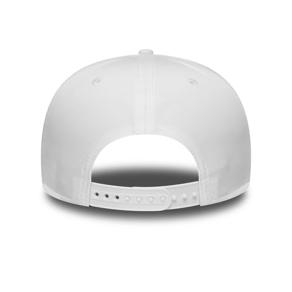 Pictured is this Paris Saint-Germain Metallic 9SEVENTY Stretch Snap Adjustable cap in white. 4