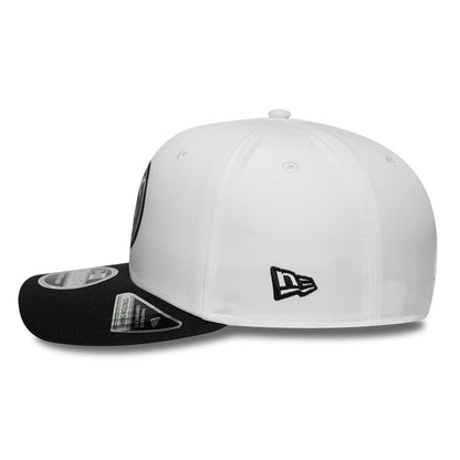 Pictured is this Paris Saint-Germain Metallic 9SEVENTY Stretch Snap Adjustable cap in white. 5