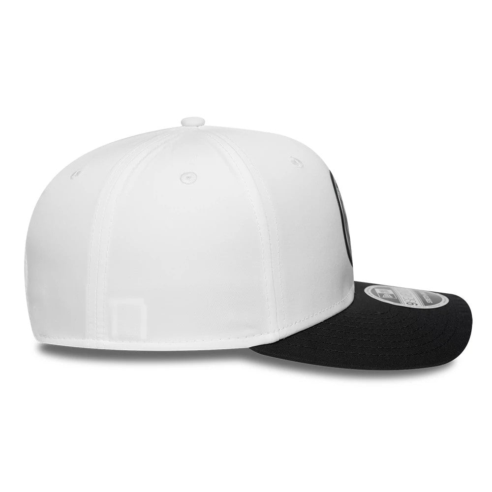 Pictured is this Paris Saint-Germain Metallic 9SEVENTY Stretch Snap Adjustable cap in white. 6
