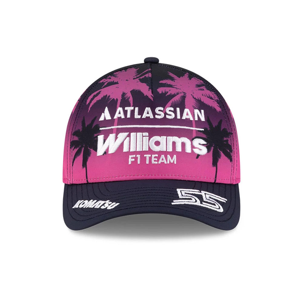 Pictured is this Carlos Sainz Miami Atlassian Williams F1 Team 9FORTY M-Crown A-Frame cap in navy. 3