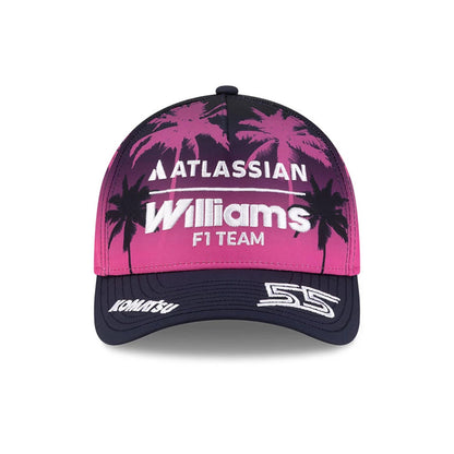 Pictured is this Carlos Sainz Miami Atlassian Williams F1 Team 9FORTY M-Crown A-Frame cap in navy. 3