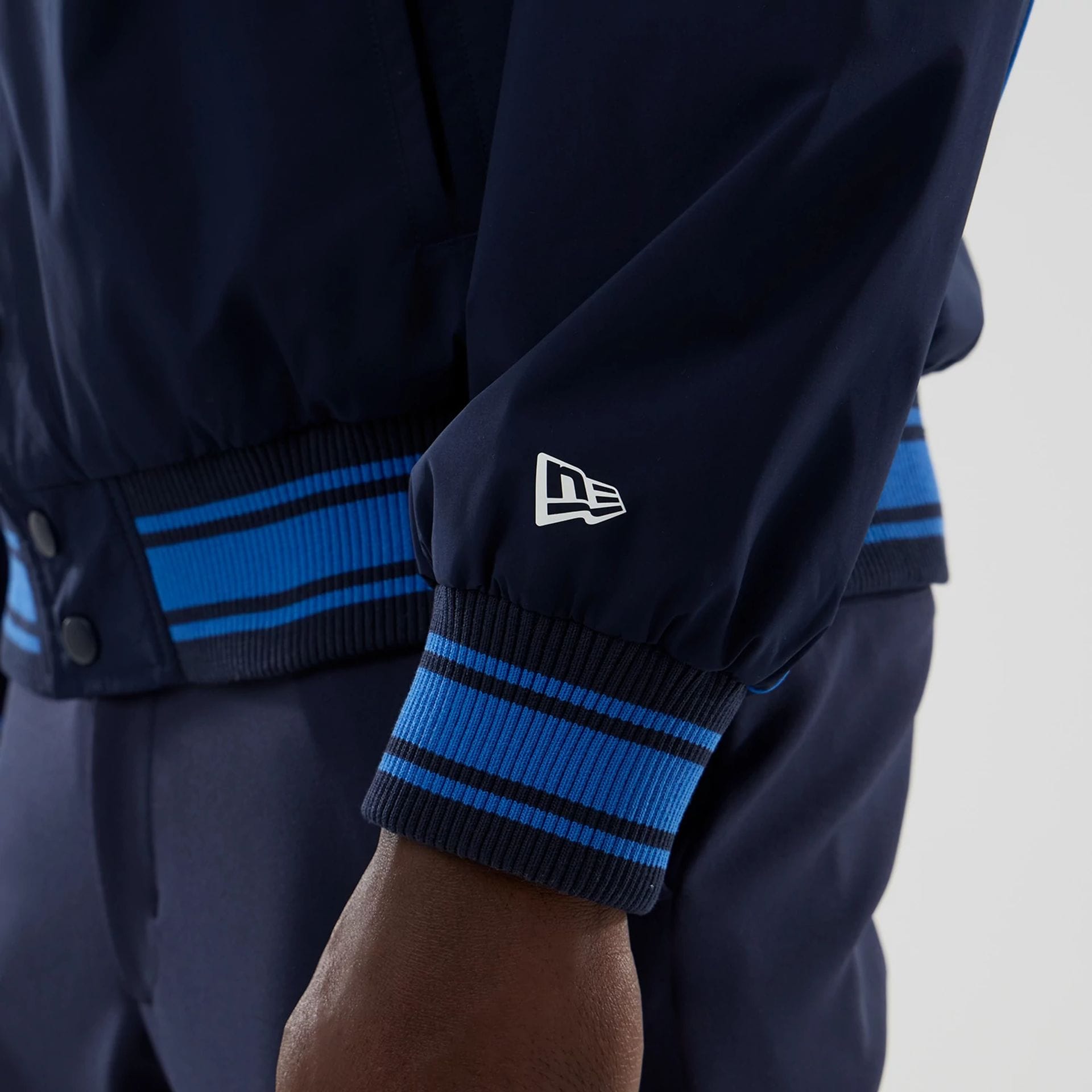 The model is wearing this Atlassian Williams F1 Team Varsity Jacket in navy. 6