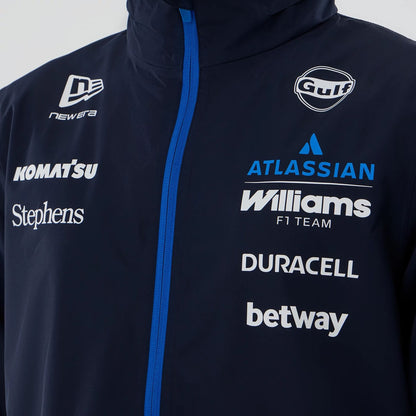 The model is wearing this Atlassian Williams F1 Team Rain Jacket in navy. 4