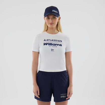 The model is wearing this Womens Atlassian Williams F1 Team T-Shirt in white. 1