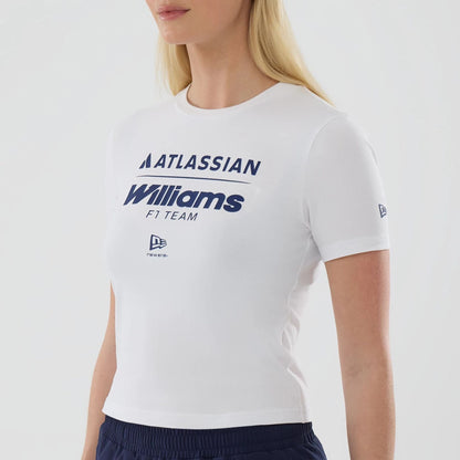 The model is wearing this Womens Atlassian Williams F1 Team T-Shirt in white. 4