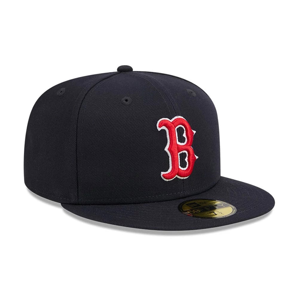 Pictured is this Vanson X MLB Boston Red Sox 59FIFTY Fitted cap in navy. 4