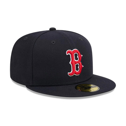 Pictured is this Vanson X MLB Boston Red Sox 59FIFTY Fitted cap in navy. 4
