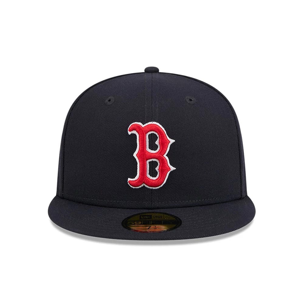 Pictured is this Vanson X MLB Boston Red Sox 59FIFTY Fitted cap in navy. 3