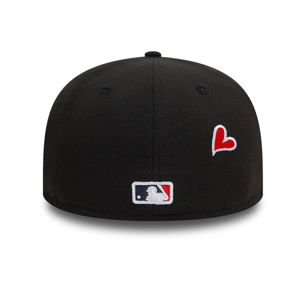 Pictured is this MLB Heart Icon Atlanta Braves 59FIFTY Fitted cap in black. 5
