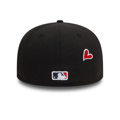 Pictured is this MLB Heart Icon Atlanta Braves 59FIFTY Fitted cap in black. 5