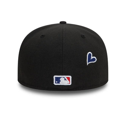 Pictured is this MLB Heart Icon LA Dodgers 59FIFTY Fitted cap in black. 7