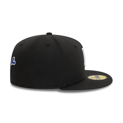 Pictured is this MLB Heart Icon LA Dodgers 59FIFTY Fitted cap in black. 5