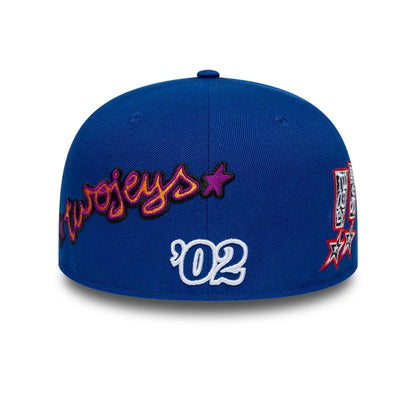 Pictured is this Twojeys X New Era 59FIFTY Fitted cap in blue. 6