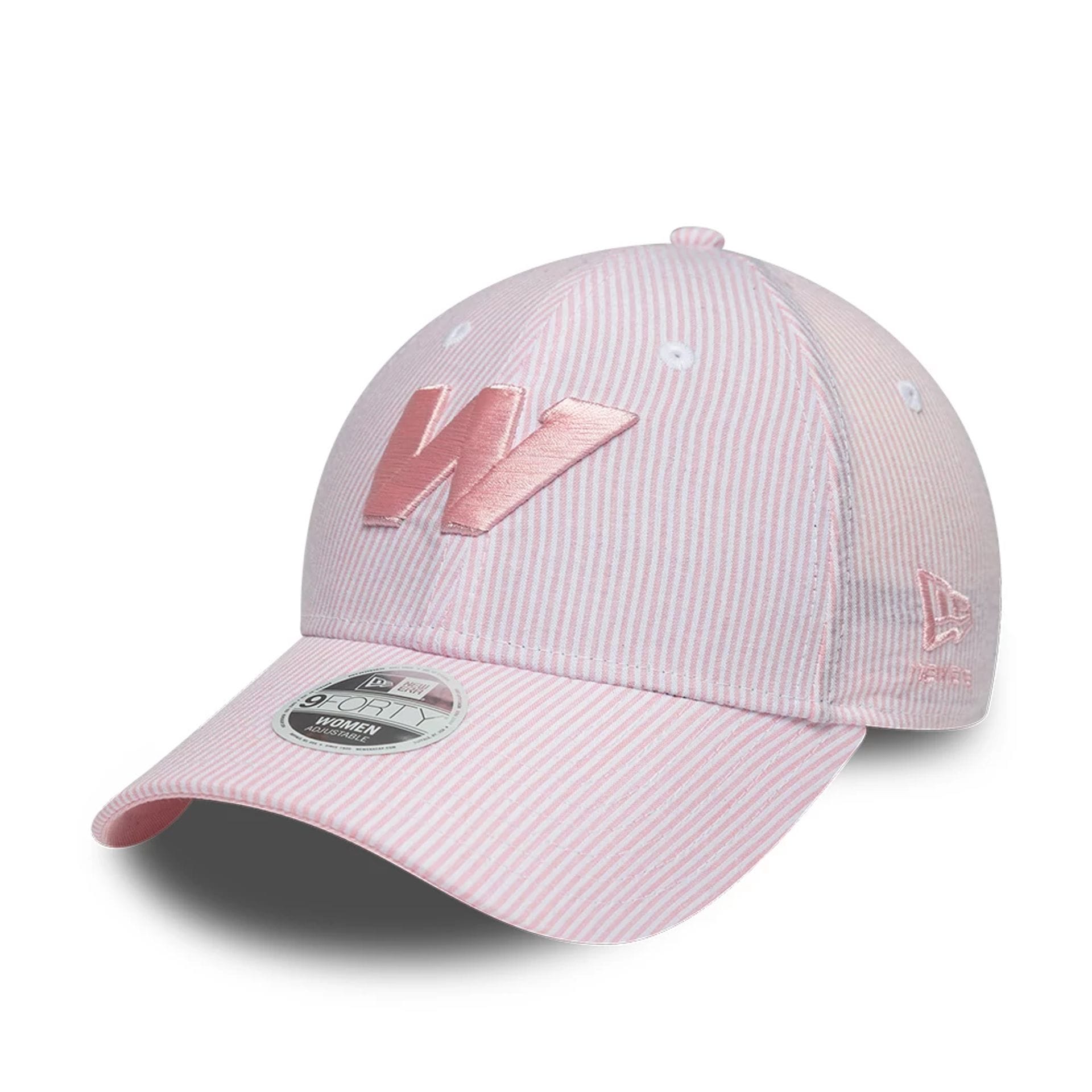Pictured is this Womens Seersucker Atlassian Williams F1 Team 9FORTY cap in pastel pink. 3