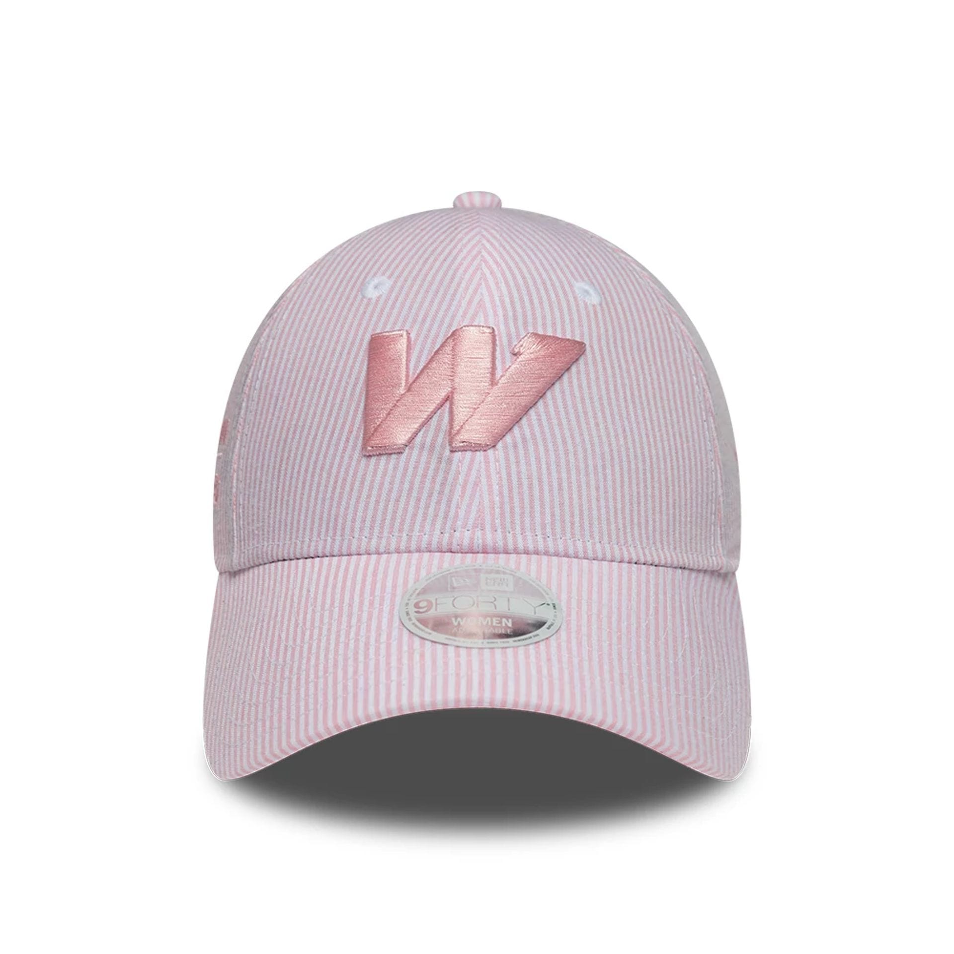 Pictured is this Womens Seersucker Atlassian Williams F1 Team 9FORTY cap in pastel pink. 2