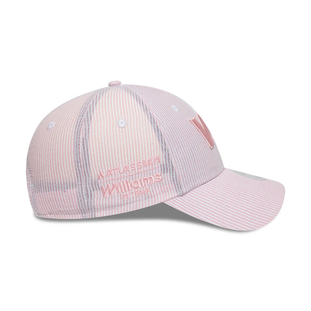 Pictured is this Womens Seersucker Atlassian Williams F1 Team 9FORTY cap in pastel pink. 4