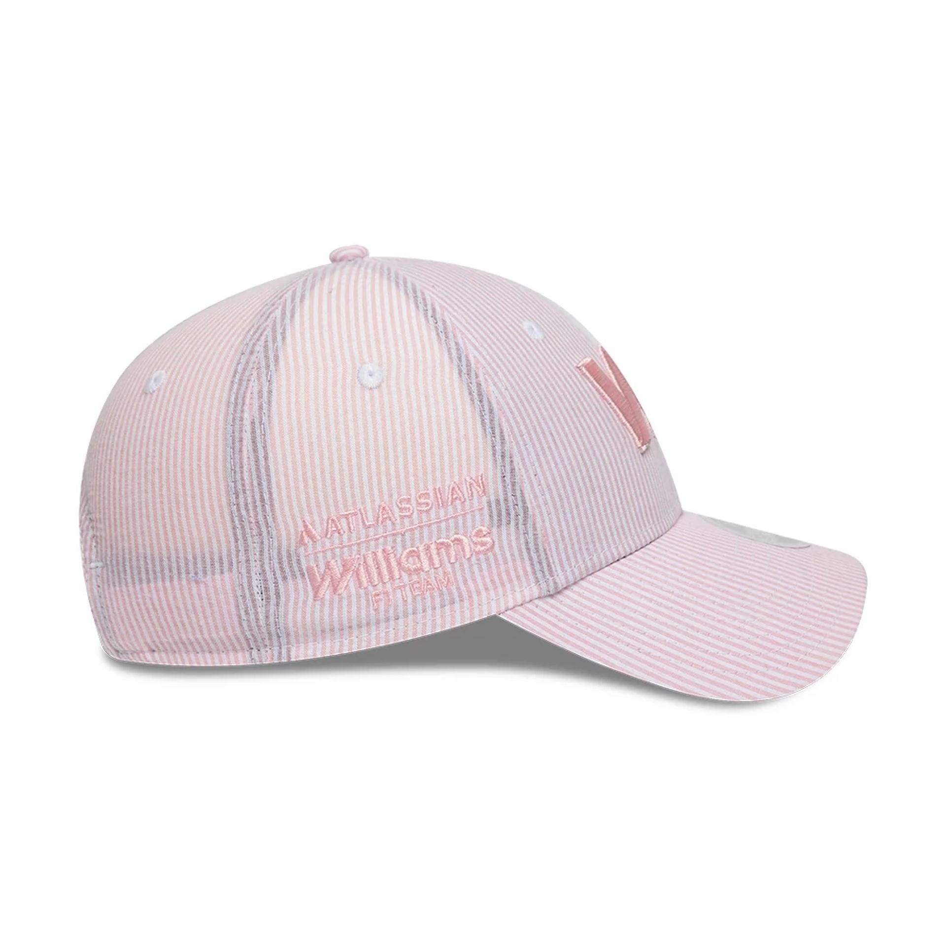 Pictured is this Womens Seersucker Atlassian Williams F1 Team 9FORTY cap in pastel pink. 4