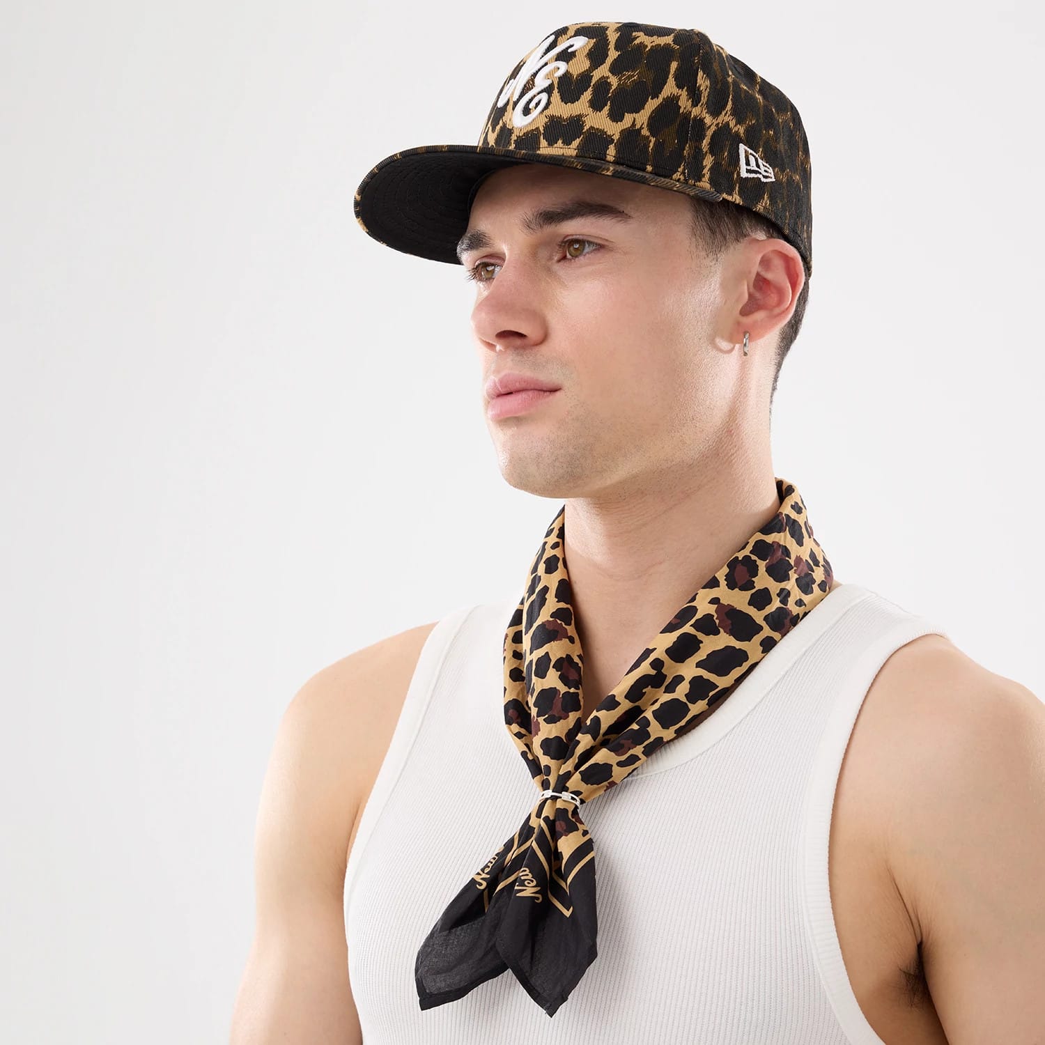The model is wearing this MLB Rib New York Yankees Vest in white. 5