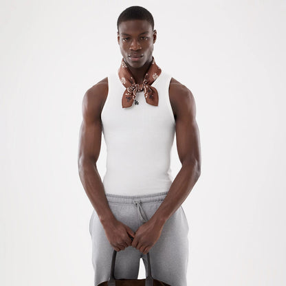 The model is wearing this MLB Rib LA Dodgers Vest in white. 6