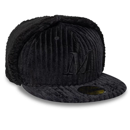 Pictured is this Mains X New Era Cord Dogear 59FIFTY Fitted cap in black. 5