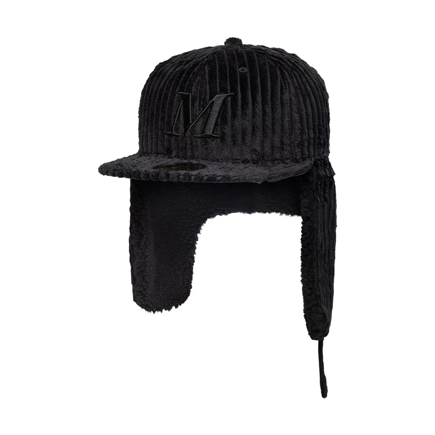 Pictured is this Mains X New Era Cord Dogear 59FIFTY Fitted cap in black. 2