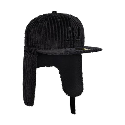 Pictured is this Mains X New Era Cord Dogear 59FIFTY Fitted cap in black. 10