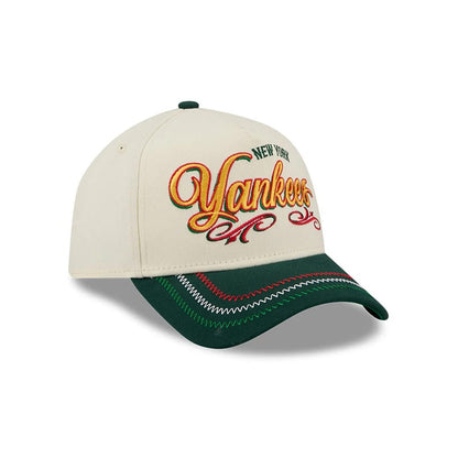 Pictured is this MLB Cinco De Mayo New York Yankees 9FORTY A-Frame Adjustable cap in cream. 3