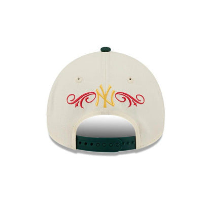 Pictured is this MLB Cinco De Mayo New York Yankees 9FORTY A-Frame Adjustable cap in cream. 6
