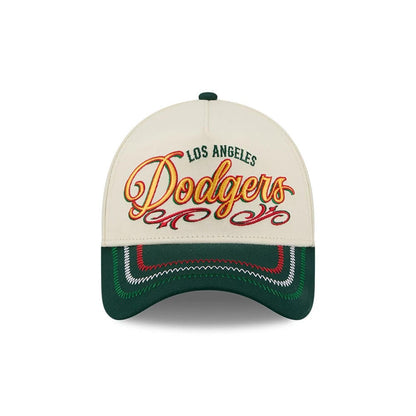 Pictured is this MLB Cinco De Mayo LA Dodgers 9FORTY A-Frame Adjustable cap in cream. 2