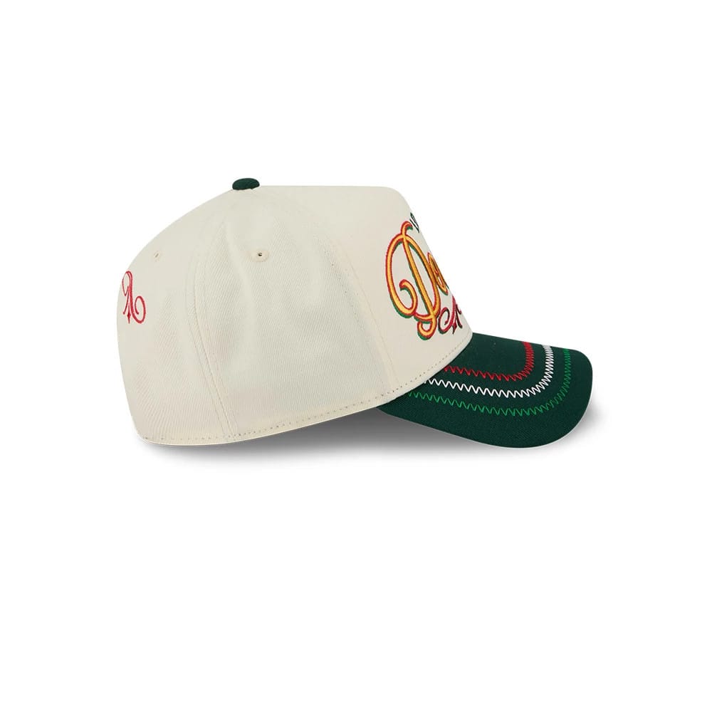 Pictured is this MLB Cinco De Mayo LA Dodgers 9FORTY A-Frame Adjustable cap in cream. 5