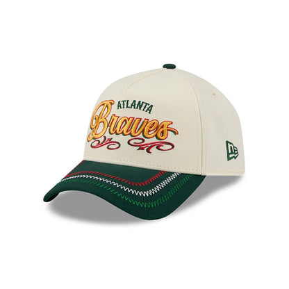 Pictured is this MLB Cinco De Mayo Atlanta Braves 9FORTY A-Frame Adjustable cap in cream. 1