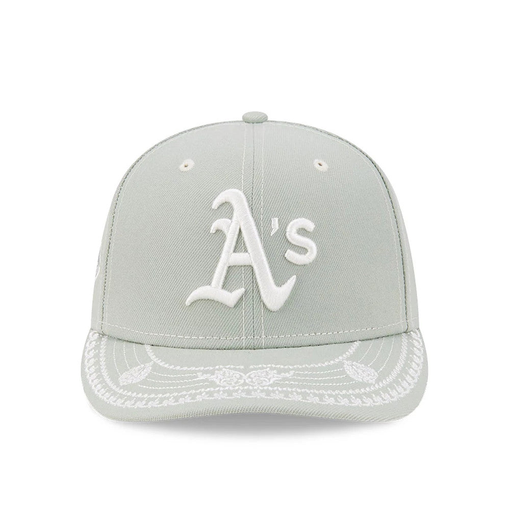 Pictured is this MLB Fathers Day Athletics 59FIFTY Fitted cap in pastel green. 3