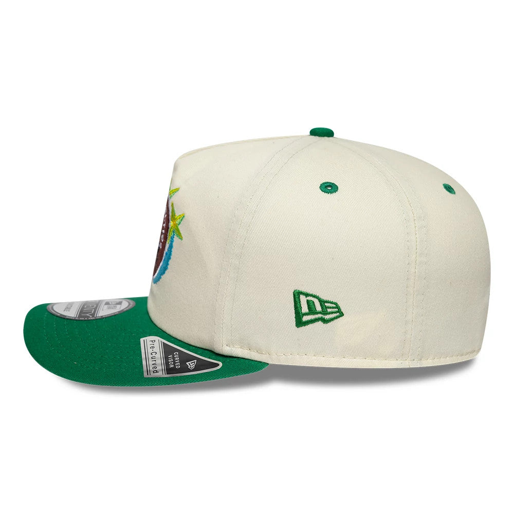 Pictured is this NBA Hardwood Classic Boston Celtics 19TWENTY Adjustable cap in cream. 6