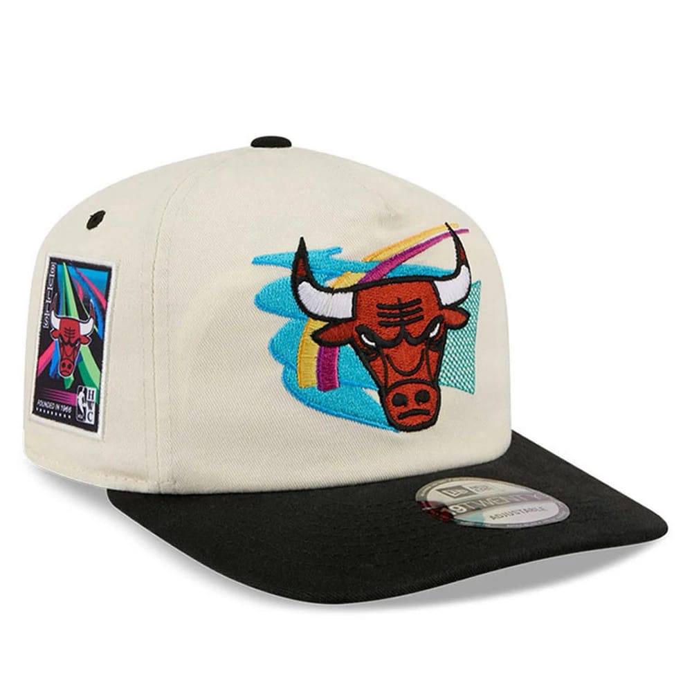Pictured is this NBA Hardwood Classic Chicago Bulls 19TWENTY Adjustable cap in cream. 1