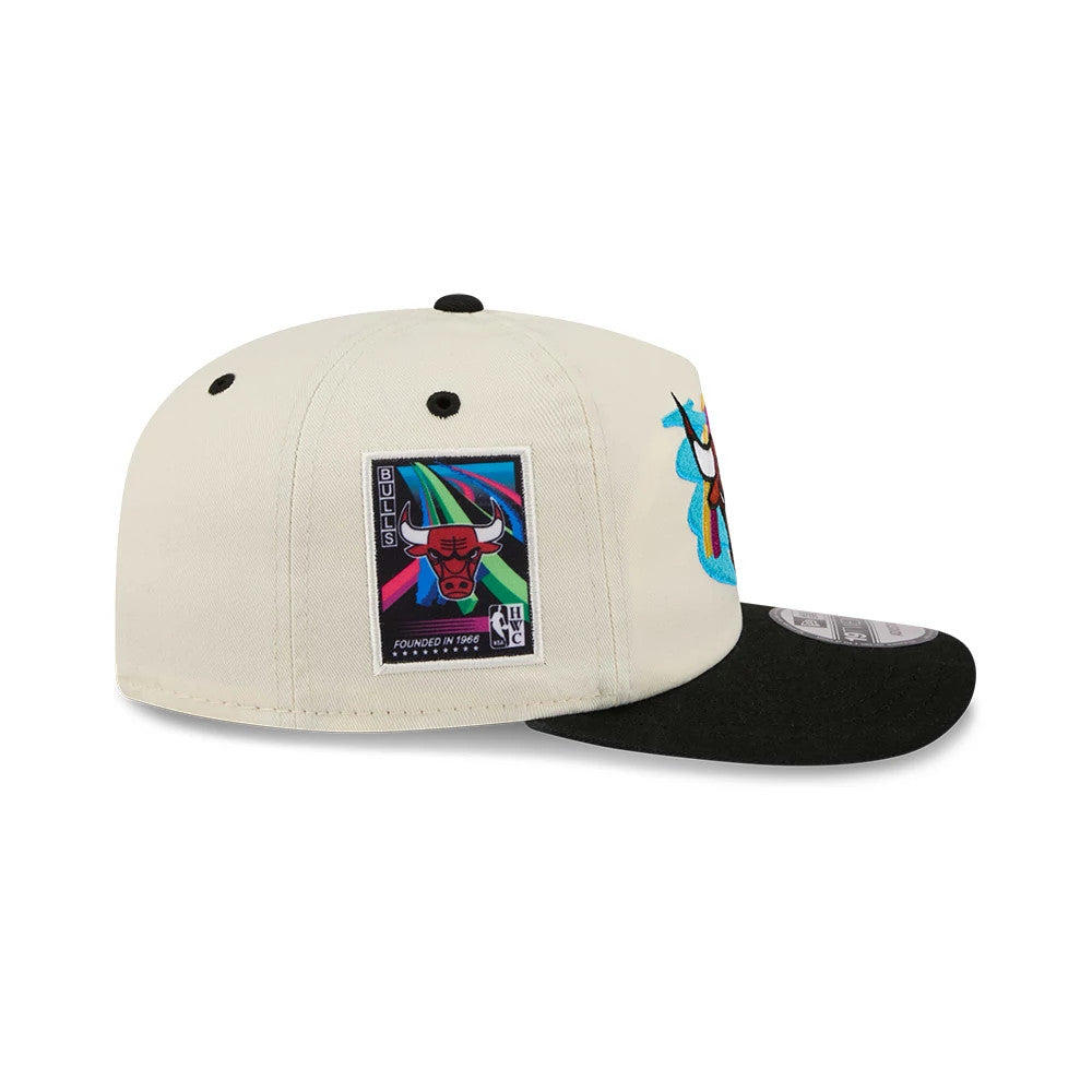 Pictured is this NBA Hardwood Classic Chicago Bulls 19TWENTY Adjustable cap in cream. 5
