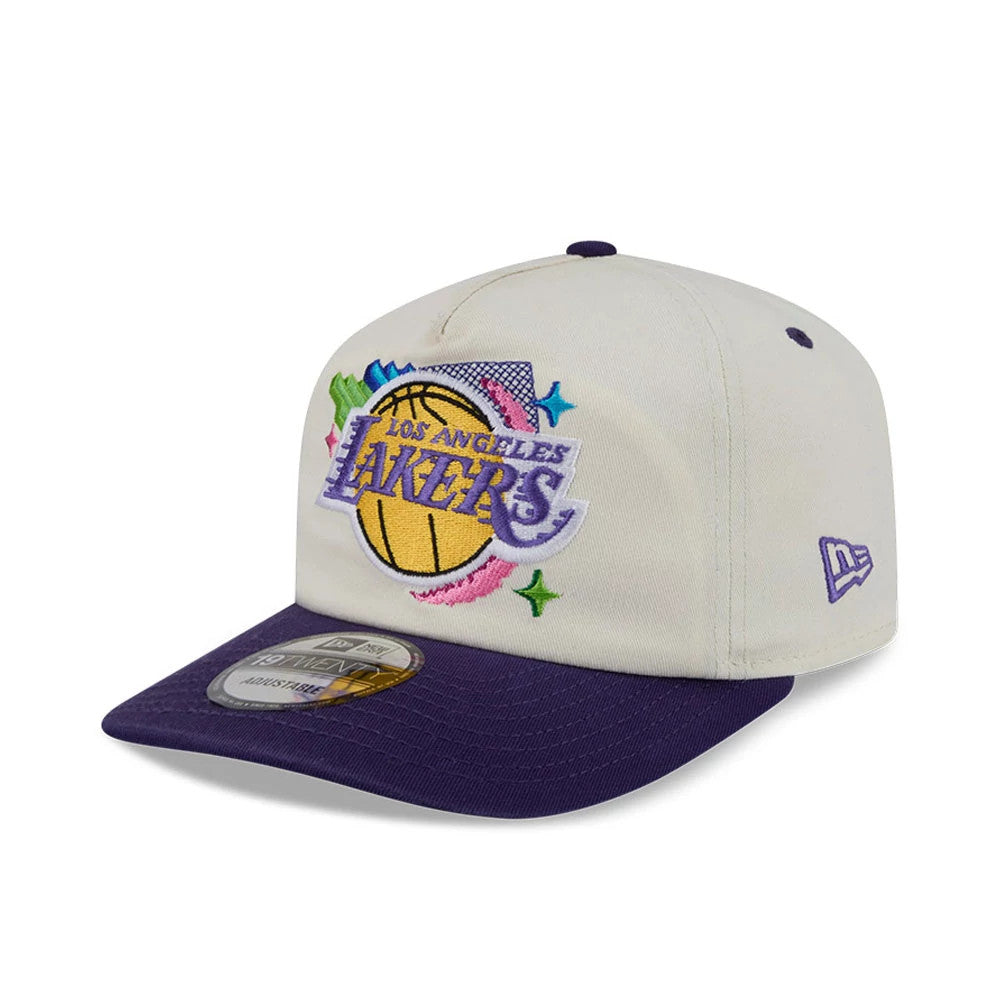 Pictured is this NBA Hardwood Classic LA Lakers 19TWENTY Adjustable cap in white. 4