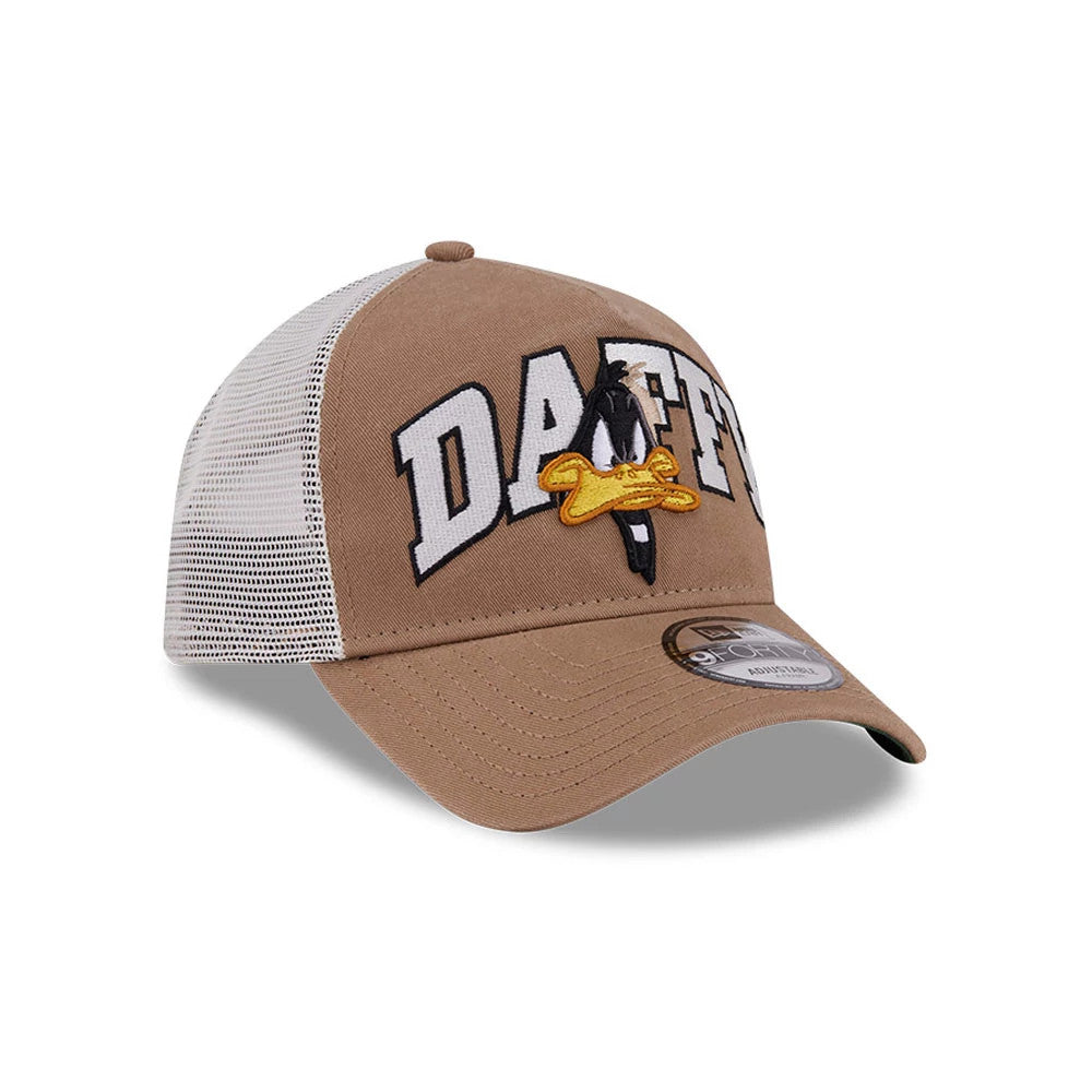 Pictured is this Looney Tunes Daffy Duck Arch 9FORTY A-Frame Adjustable cap in Beige. 4